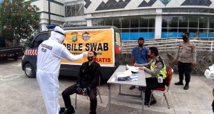 Kapolsek Kawasan Muara Baru Melakukan Giat Rapid Swab Antigen Gratis